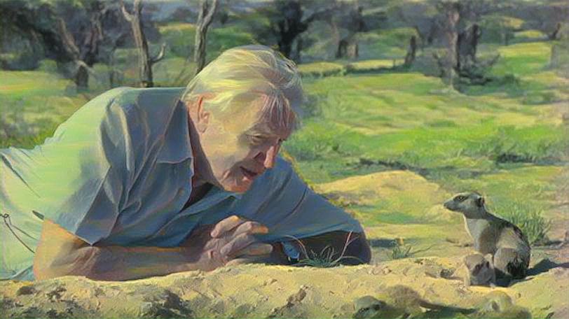 sir david styled with parameter values in-between